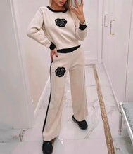 Load image into Gallery viewer, Knitted Terno Pants Rose #9738