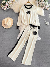 Load image into Gallery viewer, Knitted Terno Pants Rose #9738