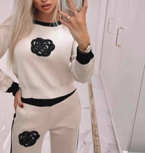 Load image into Gallery viewer, Knitted Terno Pants Rose #9738