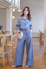 Load image into Gallery viewer, Longsleeve Stripes Terno Pants w/Belt 7907