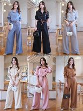 Load image into Gallery viewer, Longsleeve Stripes Terno Pants w/Belt 7907