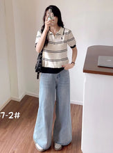 Load image into Gallery viewer, Knitted Top w/ Zipper #3437-2