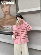 Load image into Gallery viewer, Stripe Longsleeve Knitted Top #V7046