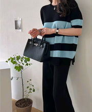 Load image into Gallery viewer, Big Stripe Knitted Terno Pants #8701 #769