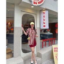 Load image into Gallery viewer, Knitted Stripe Terno Mini Skirt #9727 768