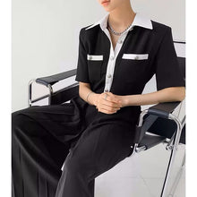 Load image into Gallery viewer, Korean Style Jumpsuit With Collar #7185