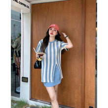 Load image into Gallery viewer, Knitted Stripe Terno Mini Skirt #9727 768