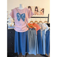 Load image into Gallery viewer, Butterfly Terno Denim Longskirt #5250