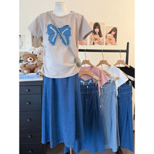 Load image into Gallery viewer, Butterfly Terno Denim Longskirt #5250