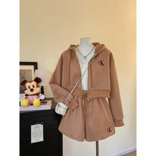 Load image into Gallery viewer, Korean Hoodie Longsleeve Terno Short #7700