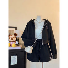 Load image into Gallery viewer, Korean Hoodie Longsleeve Terno Short #7700