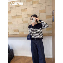 Load image into Gallery viewer, Longsleeve Stripe Knitted Top #A2870