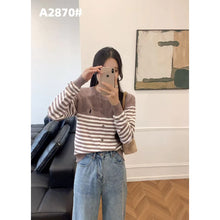 Load image into Gallery viewer, Longsleeve Stripe Knitted Top #A2870