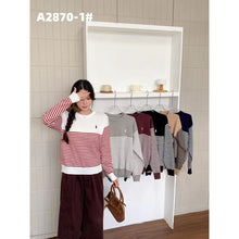 Load image into Gallery viewer, Stripe Longsleeve Knitted Top #A2870-1