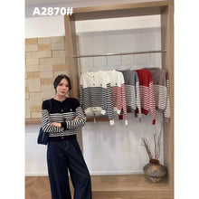 Load image into Gallery viewer, Longsleeve Stripe Knitted Top #A2870
