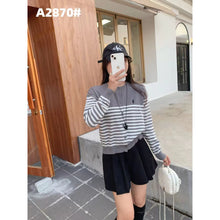 Load image into Gallery viewer, Longsleeve Stripe Knitted Top #A2870