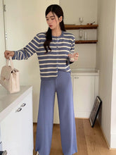 Load image into Gallery viewer, Stripe Longsleeve Knitted Terno Pants #5657
