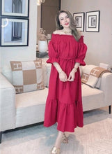 Load image into Gallery viewer, BKK Off Shoulder Plain Dress
