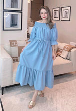 Load image into Gallery viewer, BKK Off Shoulder Plain Dress
