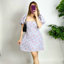 Load image into Gallery viewer, Bustier Floral Puff Sleeve Dress
