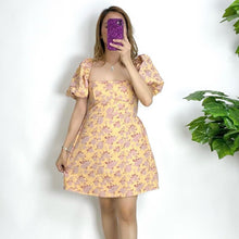 Load image into Gallery viewer, Bustier Floral Puff Sleeve Dress
