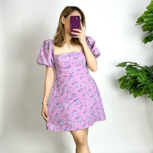 Load image into Gallery viewer, Bustier Floral Puff Sleeve Dress
