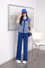 Load image into Gallery viewer, Sleeveless Stripe Knitted Terno Pants #7350
