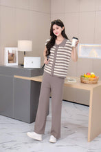 Load image into Gallery viewer, Sleeveless Stripe Knitted Terno Pants #7350
