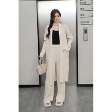 Load image into Gallery viewer, Long Cardigan &amp; Terno Pants Knitted #1501
