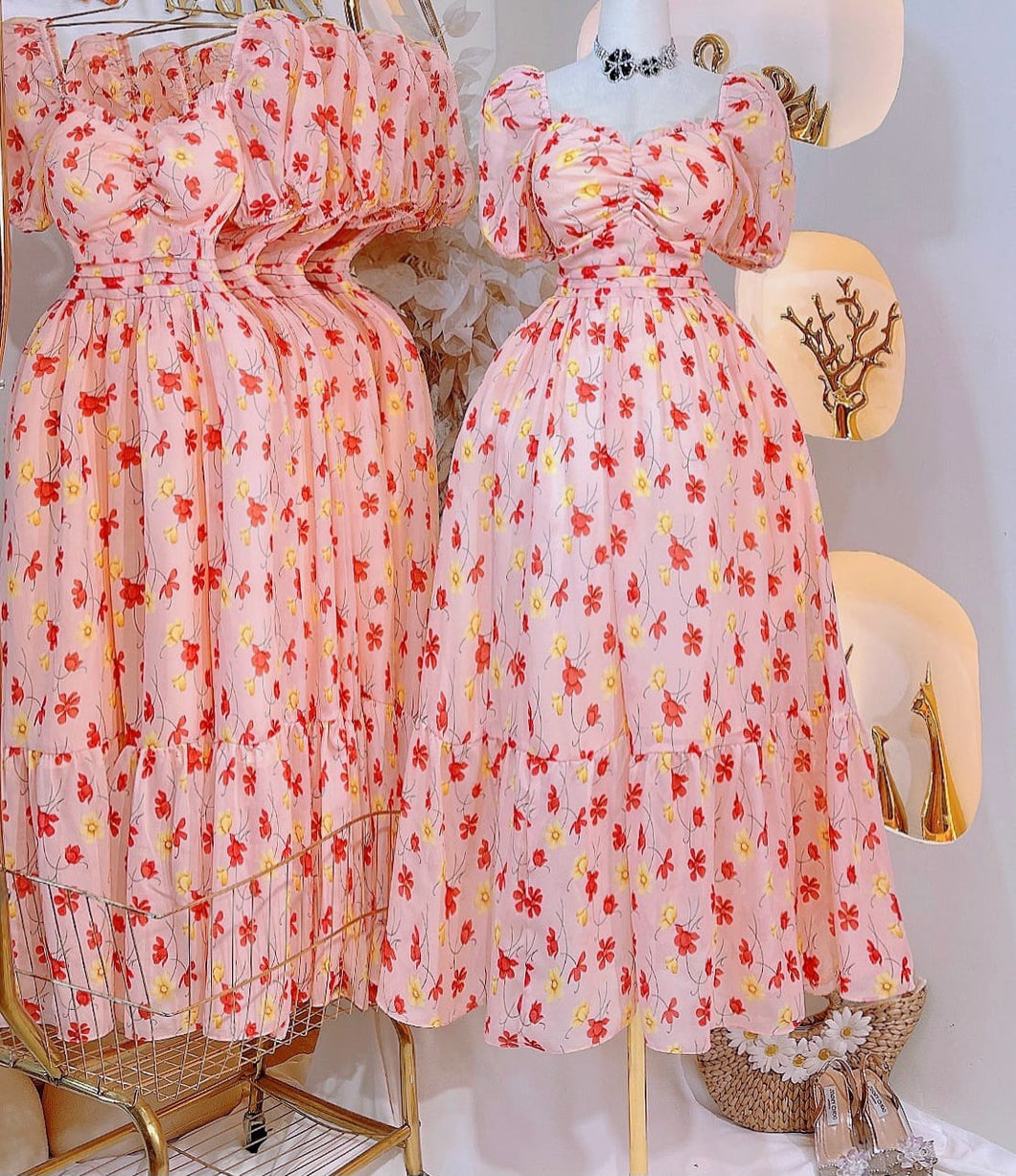 Sweetheart Floral Dress