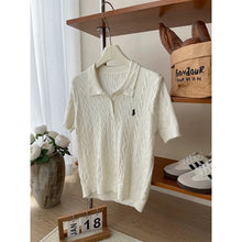 Load image into Gallery viewer, Embroidery Collar Knitted Top #5691
