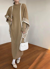 Load image into Gallery viewer, Fashion Knitted Maxi Dress w/ Cloak #6612
