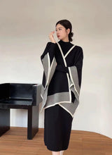 Load image into Gallery viewer, Fashion Knitted Maxi Dress w/ Cloak #6612
