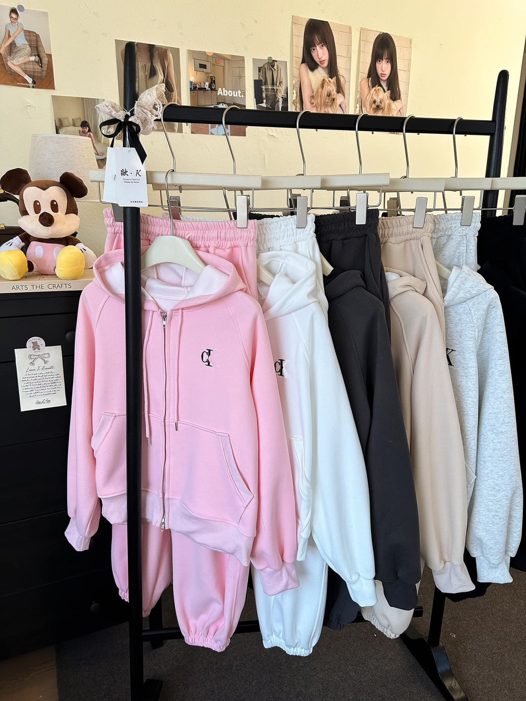 Zipper Hoodie & Sweatpants Set #7752