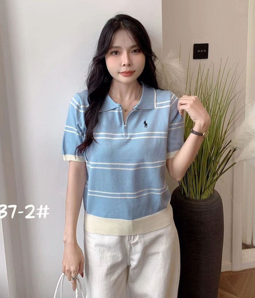Knitted Top w/ Zipper #3437-2