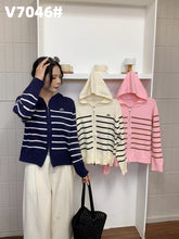 Load image into Gallery viewer, Stripe Longsleeve Knitted Top #V7046

