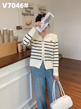 Load image into Gallery viewer, Stripe Longsleeve Knitted Top #V7046
