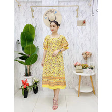 Load image into Gallery viewer, Summer Floral Square Neck Puff Sleeve Elegant Long Dress For Women 3058
