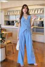 Load image into Gallery viewer, Denim Vest &amp; Pants Set #6820
