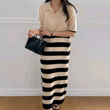 Load image into Gallery viewer, Stripe Knitted Maxi Dress #7009
