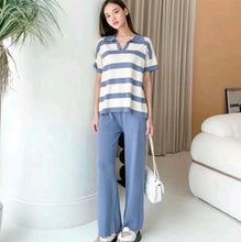 Load image into Gallery viewer, V-Neck Stripe Terno Pants #3022
