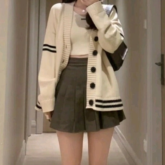 Loose Korean Style Knitted Cardigan