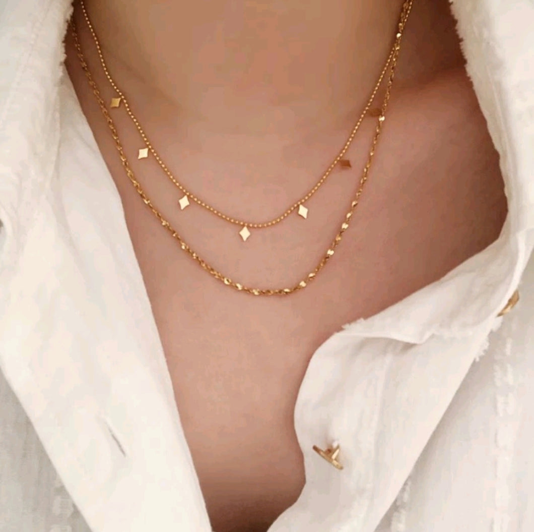 Double Layered Shiny Necklace