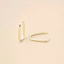 Load image into Gallery viewer, Maxine Rectangular Hoop Earrings
