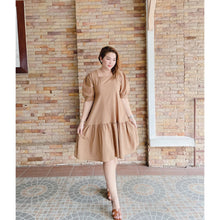 Load image into Gallery viewer, BKK Square Neck Ribbon Back Puff Sleeve Midi Dress
