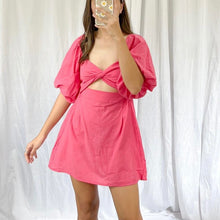 Load image into Gallery viewer, Courtney Twisted Puff Sleeve Dress
