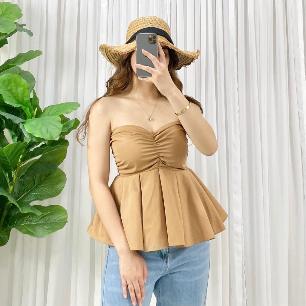 Siren Peplum Tube Top