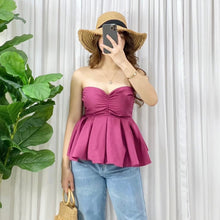 Load image into Gallery viewer, Siren Peplum Tube Top
