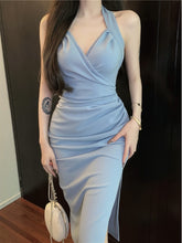 Load image into Gallery viewer, Halter Backless Bodycon with Slit
