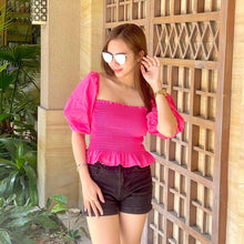 Load image into Gallery viewer, Ciello Puff Sleeve Smocked Top
